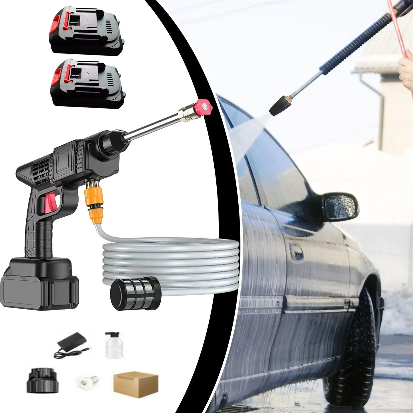 Cordless High-Pressure Washer – Portable Electric Cleaner for Car, Garden & Home