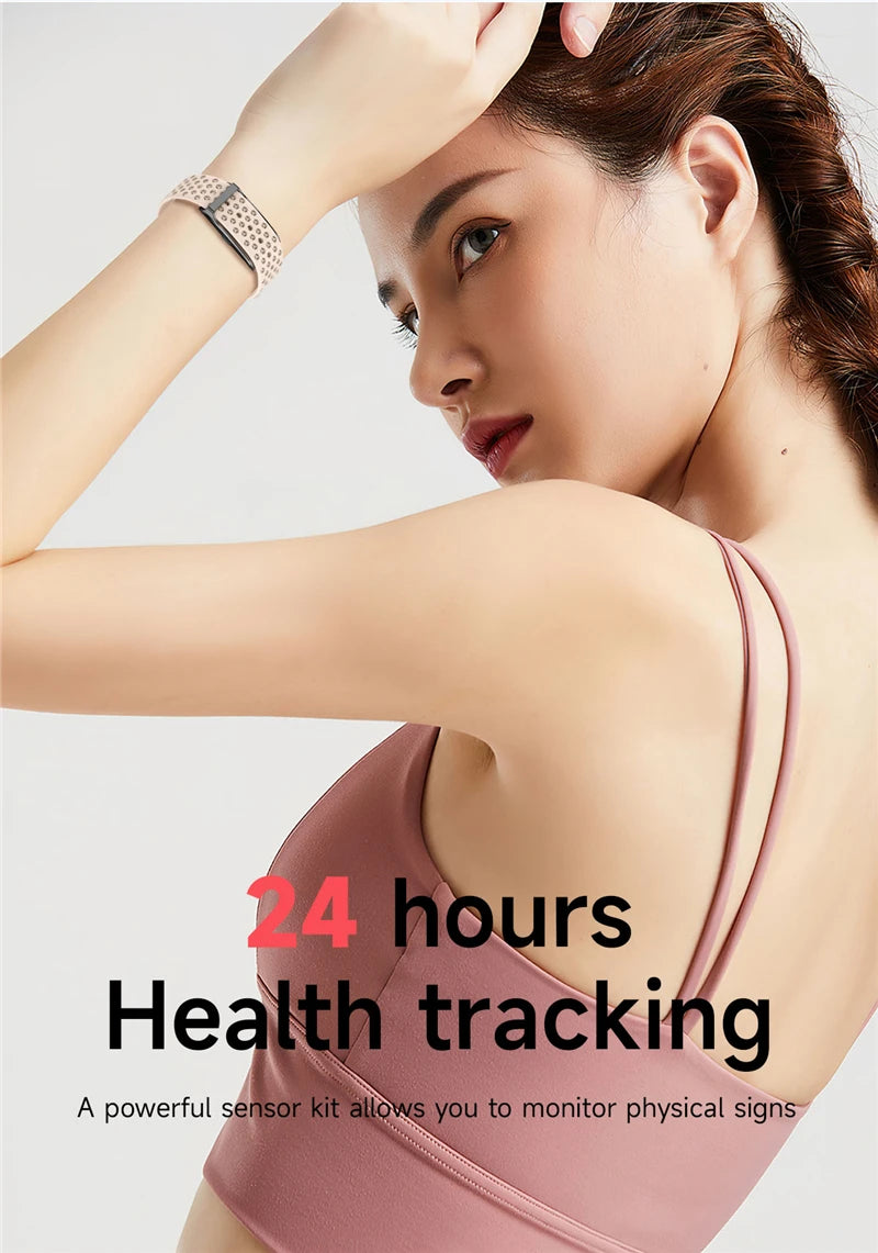 Smart Fitness Band – Heart Rate & Blood Pressure Monitor, Waterproof