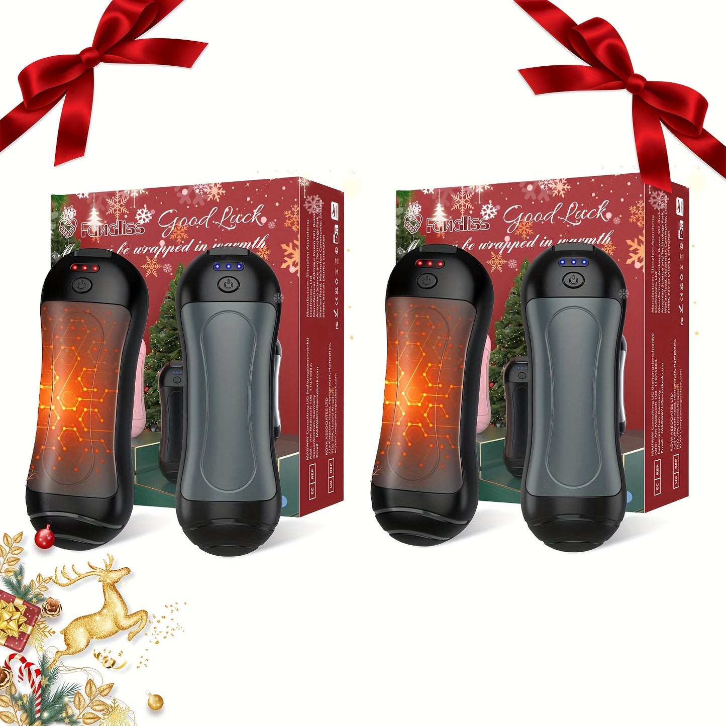 AISITIN 2-in-1 Magnetic Rechargeable Hand Warmer, 2 Counts, 3 Temperature Control Pocket-Size Electric Hand Warmer, Perfect For Winter Outdoor Sports, Skiing & Camping, Ideal Gift For Thanksgiving & Christmas