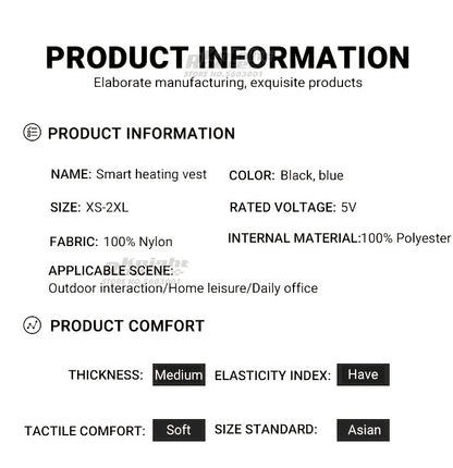 Men's 15 Areas Heated Vest, (Battery Pack Not Included) Active Mid Stretch Zip Up Sleeveless Jacket For Outdoor Fall Winter