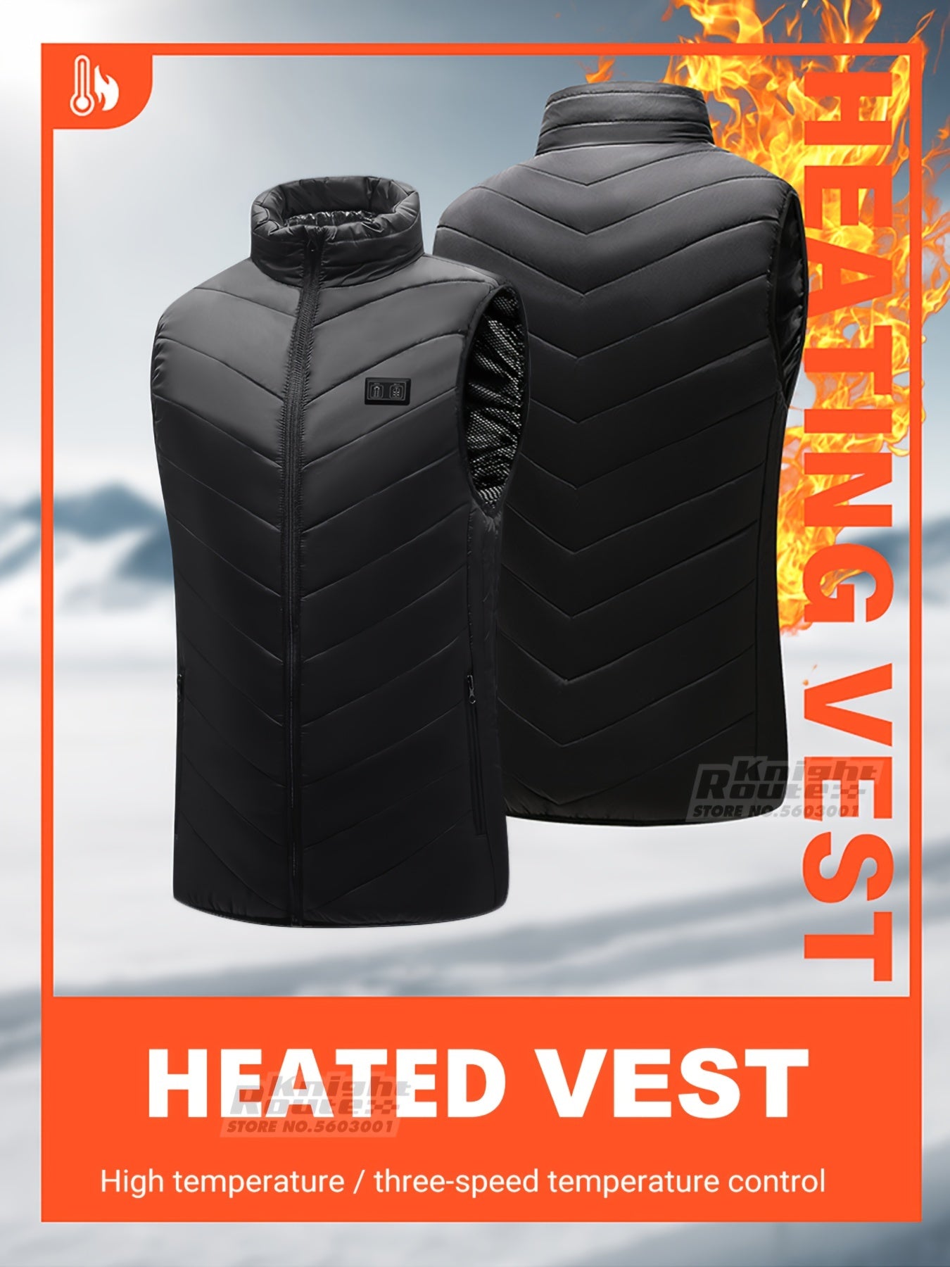 Men's 15 Areas Heated Vest, (Battery Pack Not Included) Active Mid Stretch Zip Up Sleeveless Jacket For Outdoor Fall Winter