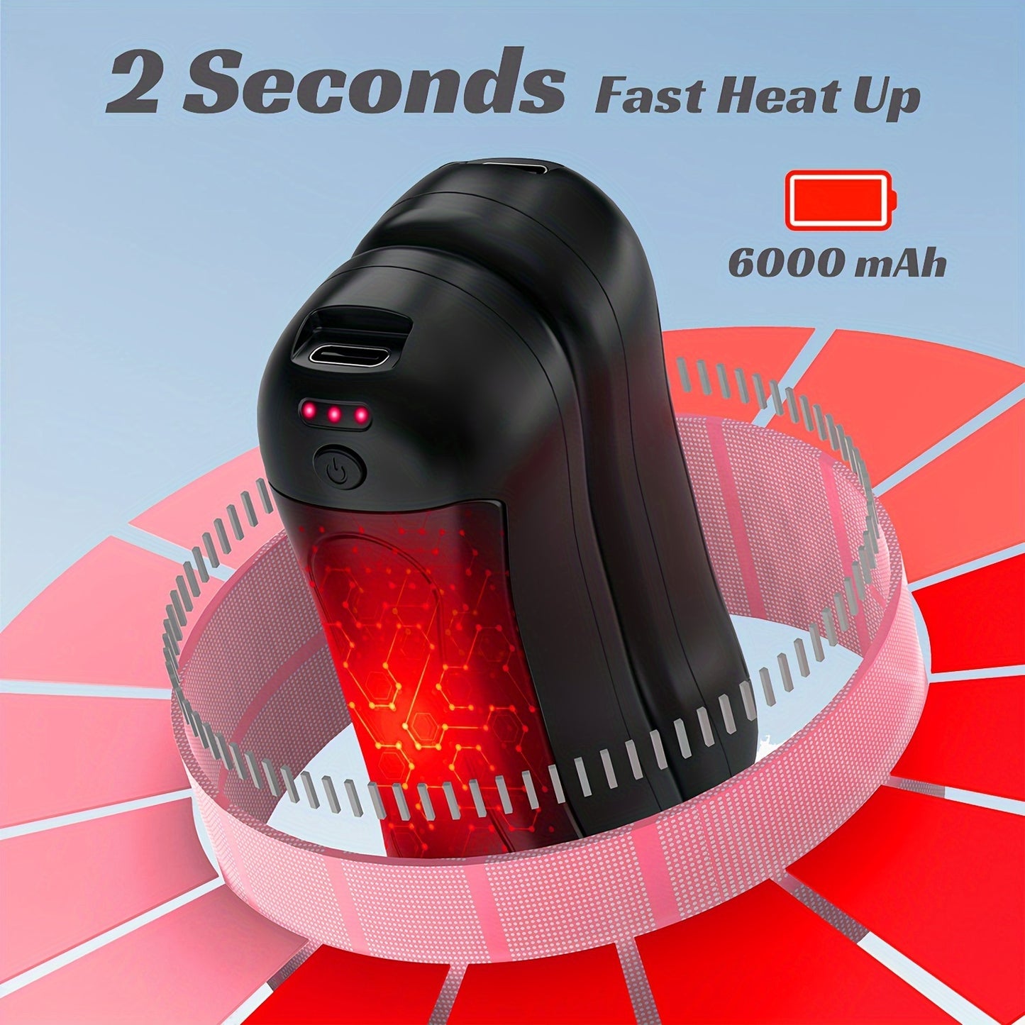 AISITIN 2-in-1 Magnetic Rechargeable Hand Warmer, 2 Counts, 3 Temperature Control Pocket-Size Electric Hand Warmer, Perfect For Winter Outdoor Sports, Skiing & Camping, Ideal Gift For Thanksgiving & Christmas