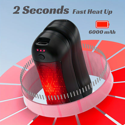 AISITIN 2-in-1 Magnetic Rechargeable Hand Warmer, 2 Counts, 3 Temperature Control Pocket-Size Electric Hand Warmer, Perfect For Winter Outdoor Sports, Skiing & Camping, Ideal Gift For Thanksgiving & Christmas