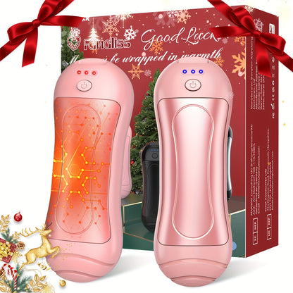 AISITIN 2-in-1 Magnetic Rechargeable Hand Warmer, 2 Counts, 3 Temperature Control Pocket-Size Electric Hand Warmer, Perfect For Winter Outdoor Sports, Skiing & Camping, Ideal Gift For Thanksgiving & Christmas