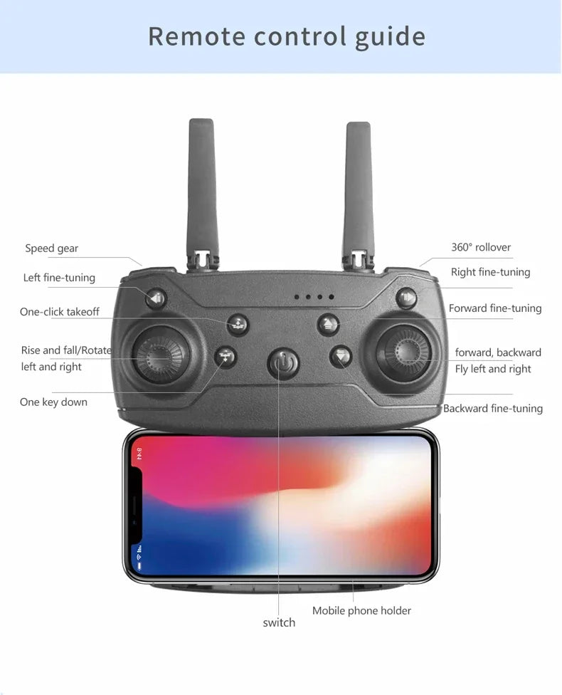Foldable 4K Camera Drone 2025 with HD Lens
