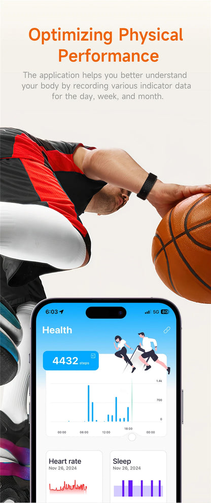 Smart Fitness Band – Heart Rate & Blood Pressure Monitor, Waterproof