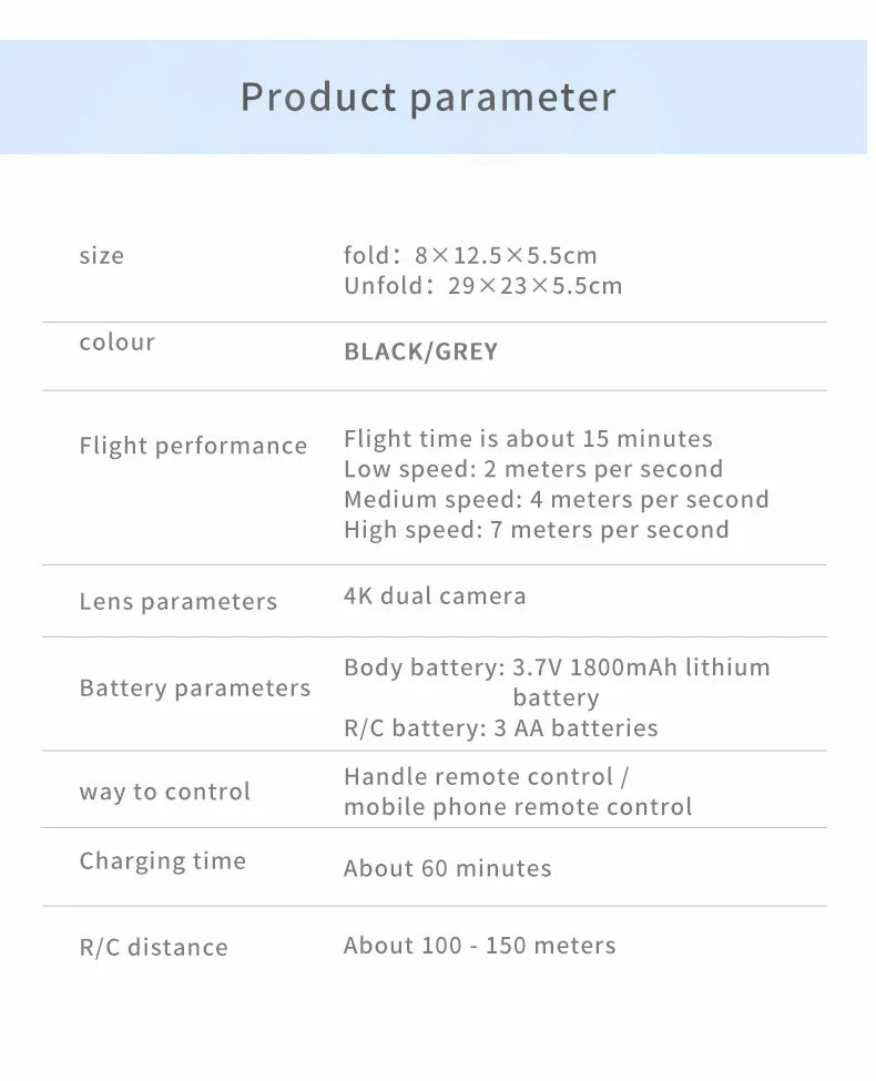 Foldable 4K Camera Drone 2025 with HD Lens