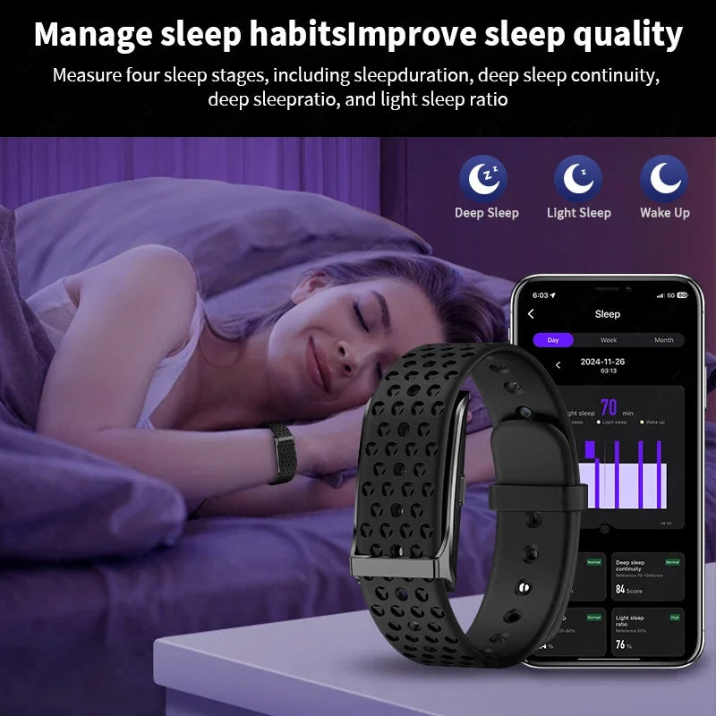 Smart Fitness Band – Heart Rate & Blood Pressure Monitor, Waterproof