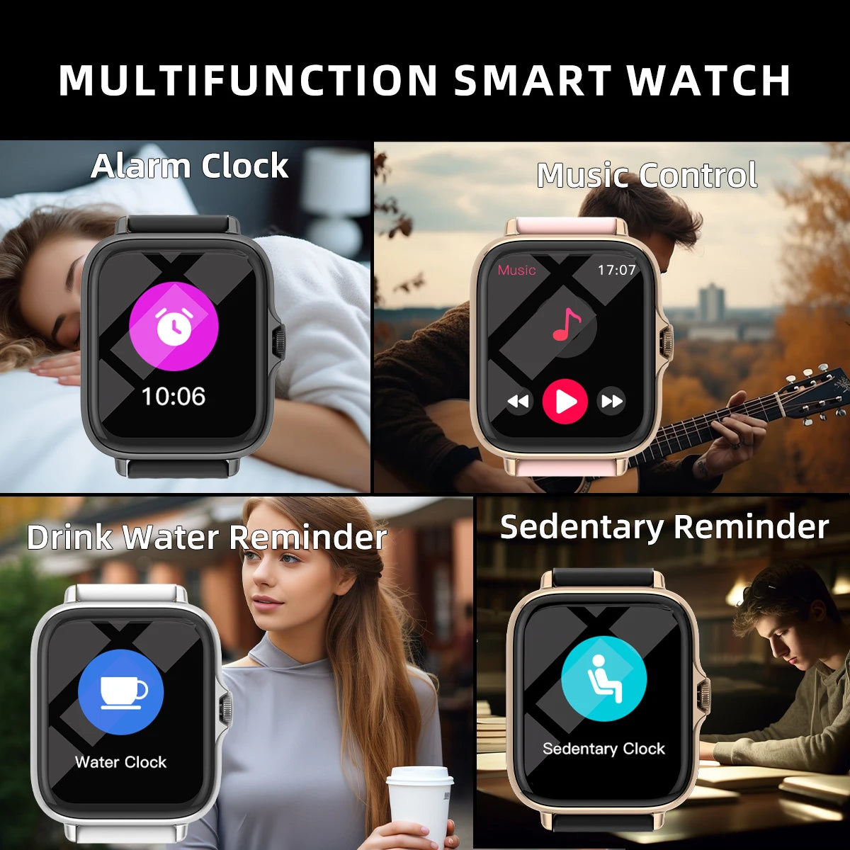 Smartwatch – Waterproof Fitness Tracker for Men & Women