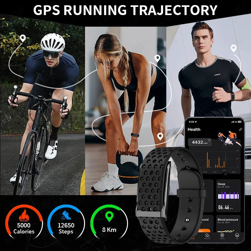 Smart Fitness Band – Heart Rate & Blood Pressure Monitor, Waterproof