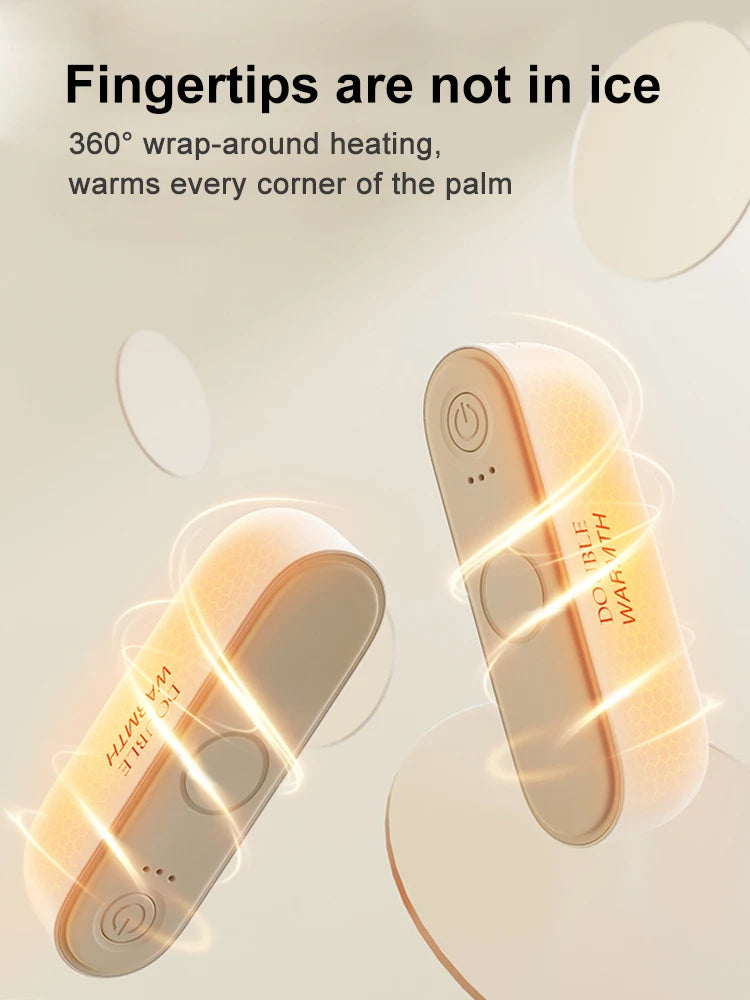 2025 New Magnetic Hand Warmers 2 in 1 Rechargeable Portable Mini Handwarmers Long Lastin Safe Heating Warmer PocketHeater Winter