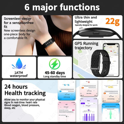 Smart Fitness Band – Heart Rate & Blood Pressure Monitor, Waterproof