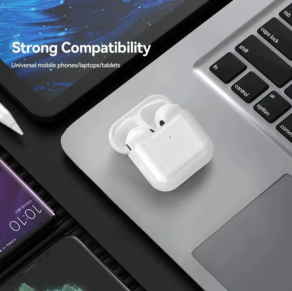 AirPods Pro 4 TWS Wireless Earbuds – Bluetooth In-Ear Headphones