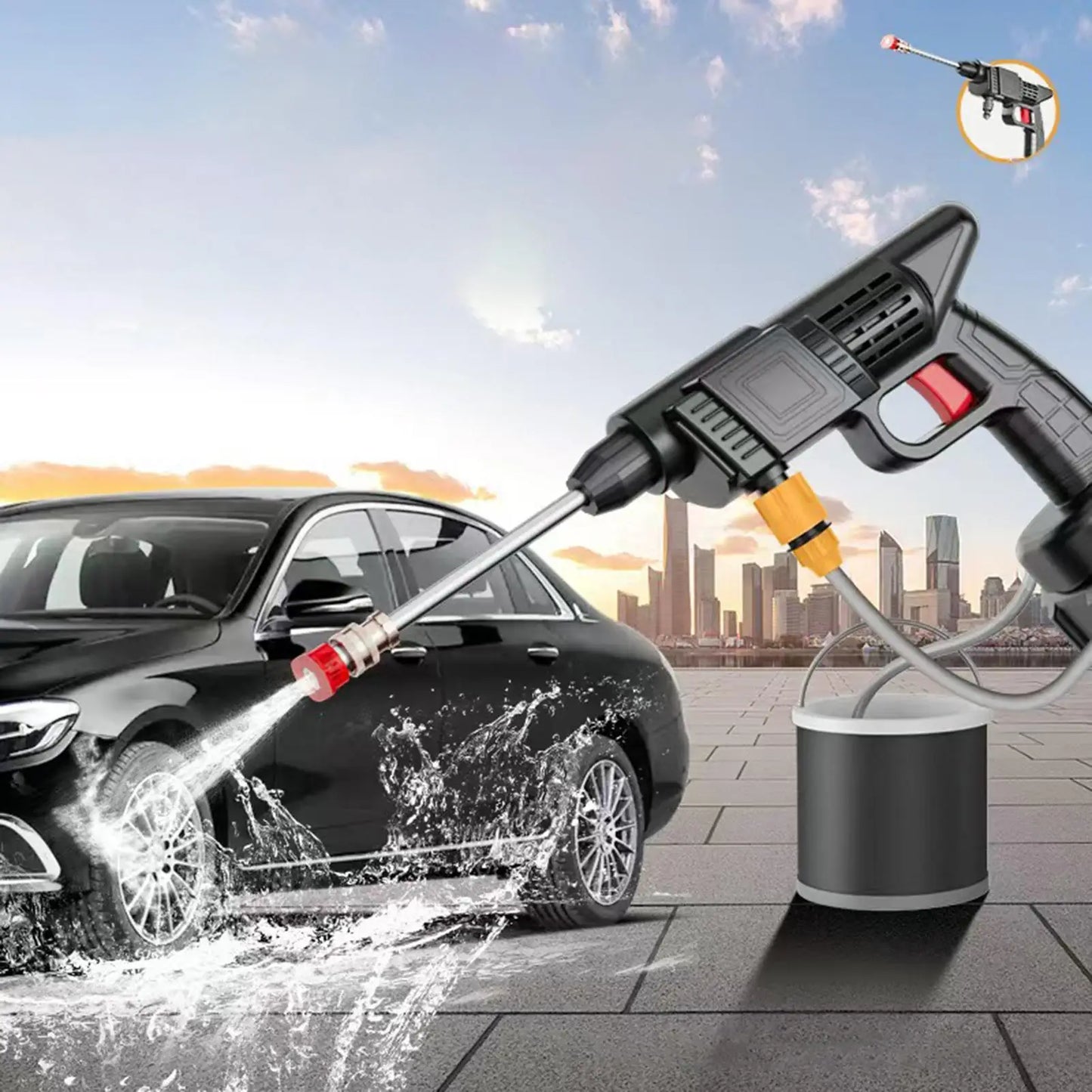 Cordless High-Pressure Washer – Portable Electric Cleaner for Car, Garden & Home