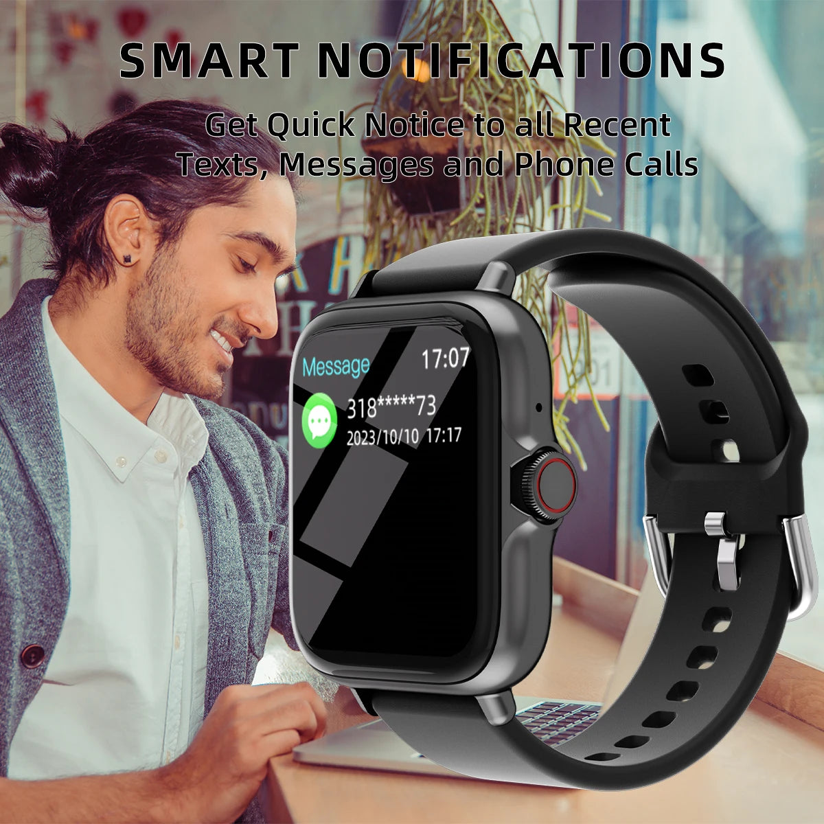 Smartwatch – Waterproof Fitness Tracker for Men & Women