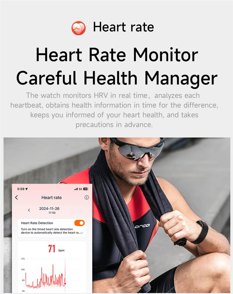 Smart Fitness Band – Heart Rate & Blood Pressure Monitor, Waterproof