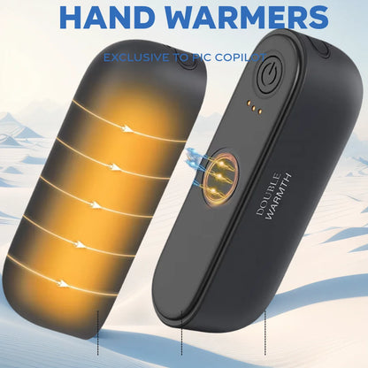 2025 New Magnetic Hand Warmers 2 in 1 Rechargeable Portable Mini Handwarmers Long Lastin Safe Heating Warmer PocketHeater Winter
