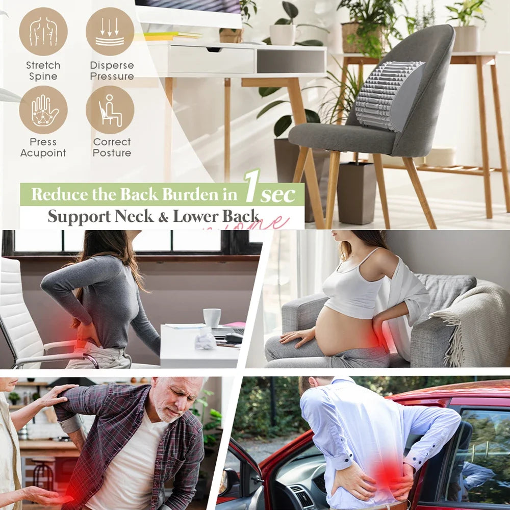 Back Stretcher,Neck & Back Stretcher for Lower Back Pain Relief,Lumbar Stretcher for Neck Pain Relief,Adjustable Spine Board