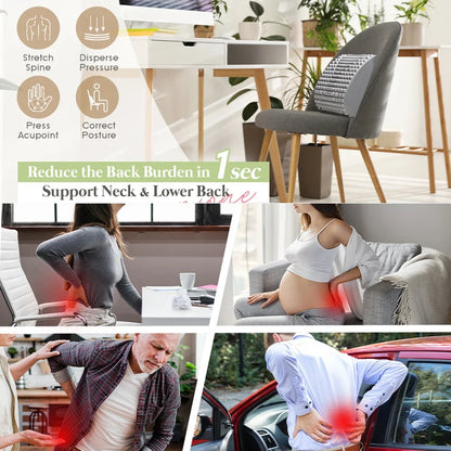 Back Stretcher,Neck & Back Stretcher for Lower Back Pain Relief,Lumbar Stretcher for Neck Pain Relief,Adjustable Spine Board