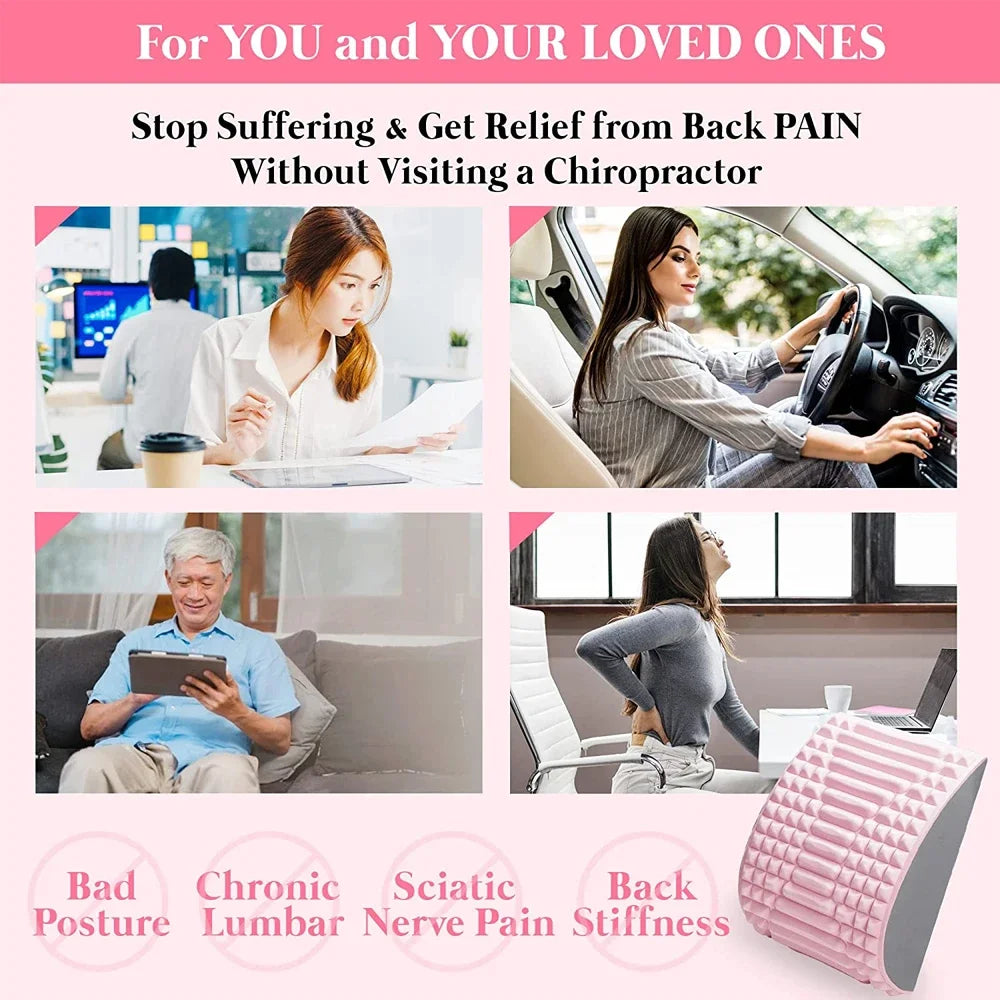 Back Stretcher,Neck & Back Stretcher for Lower Back Pain Relief,Lumbar Stretcher for Neck Pain Relief,Adjustable Spine Board