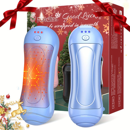 AISITIN 2-in-1 Magnetic Rechargeable Hand Warmer, 2 Counts, 3 Temperature Control Pocket-Size Electric Hand Warmer, Perfect For Winter Outdoor Sports, Skiing & Camping, Ideal Gift For Thanksgiving & Christmas